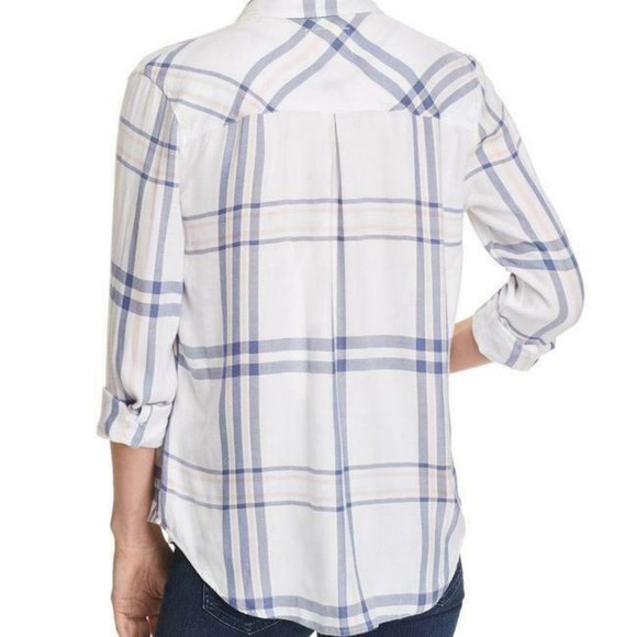 NEW RAILS Hunter Plaid Shirt In Indigo Powder Blus - Picture 7 of 8